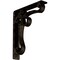 Ekena Millwork Orleans Wrought Iron Bracket, (Triple center brace), Antiqued Brass 2"W x 10"D x 12"H BKTM02X10X12TOLABS - alternate 1